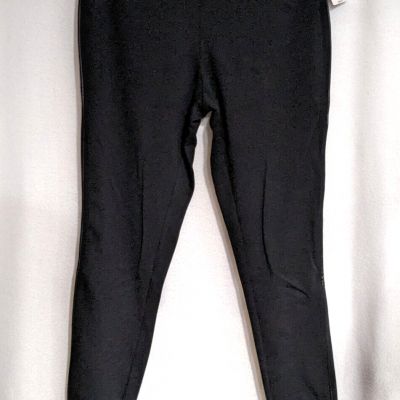 Metaphor Women's Mix Media Black Faux Leather Trim Legging - Size M NWT